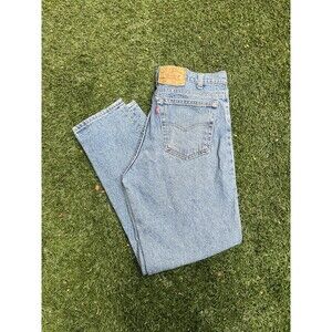 Vintage 90s Levis 550 Red Tab jeans indigo blue denim 34 x 30 MADE IN USA